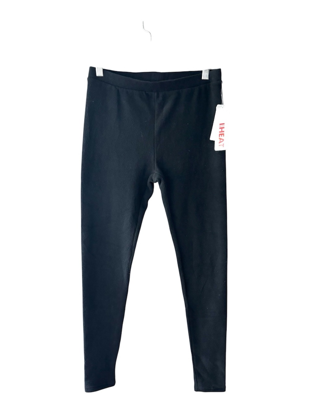 NWT 32 Degrees Heat Black Charcoal Fleece Brushed Stretch Leggings SZ S